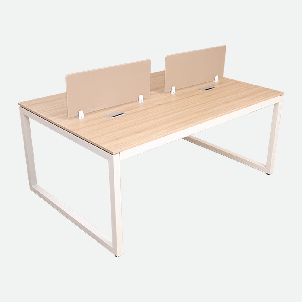 MAARK WORK STATION & PEDESTAL WITH STEEL FRAME AND GLASS 6*4
