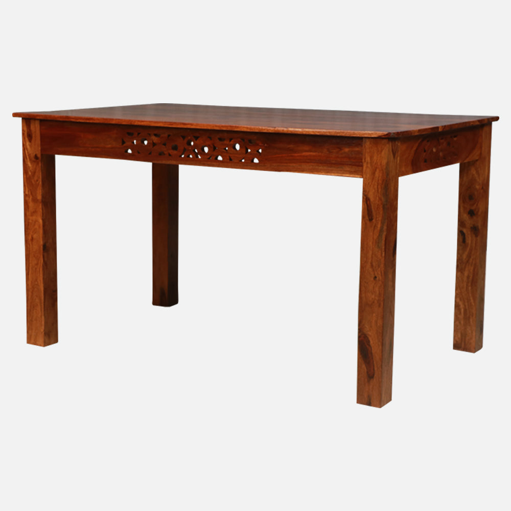 MAARK SHEESHAM WOOD 4 SEATER DINING SET (4.25*2.5) 1183 NATURAL FINISH SV