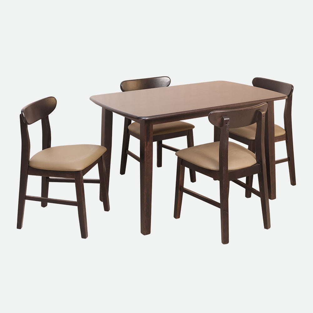 MAARK WOODEN TOP 4 SEATER DINING SET DODOT HT