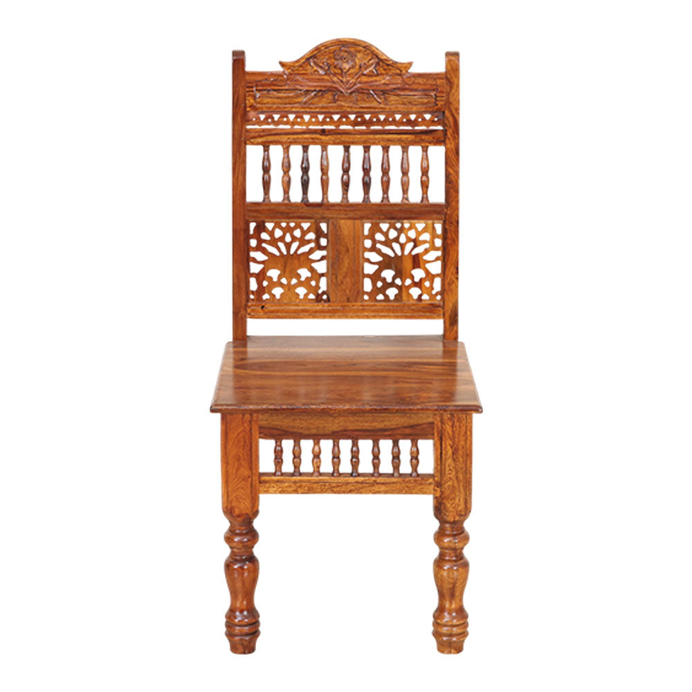 MAARK SHEESHAM WOOD 6 SEATER DINING SET (5.25*3) 1131 NATURAL FINISH SV