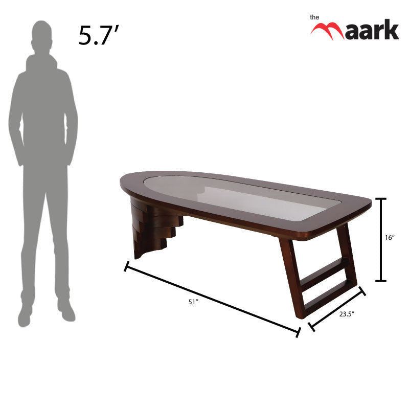 MAARK GLASS TOP COFFEE TABLE CTG-CC120 HT