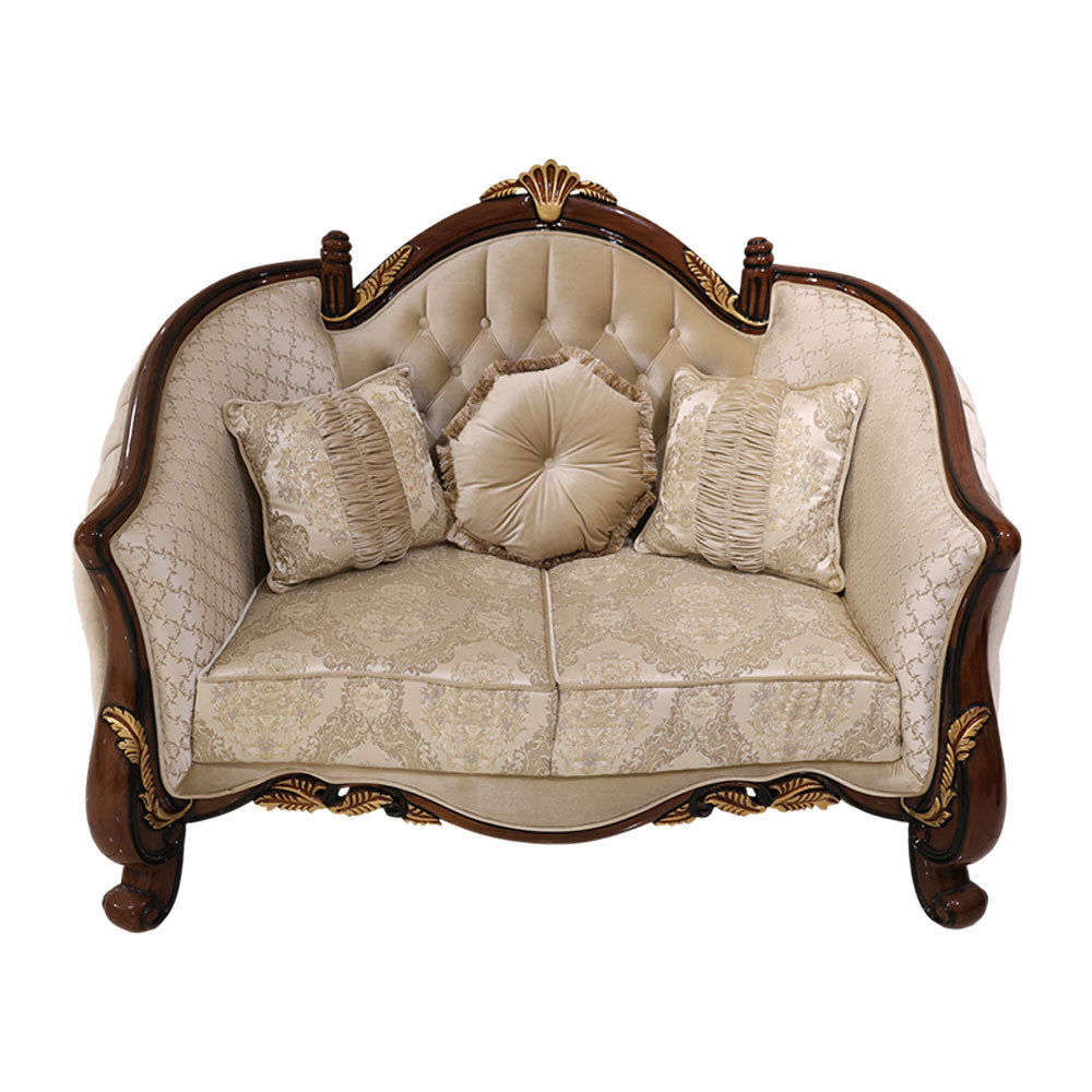 MAARK PALACE SOFA SET (3+2+2+1+1)WHITE GOLD BF
