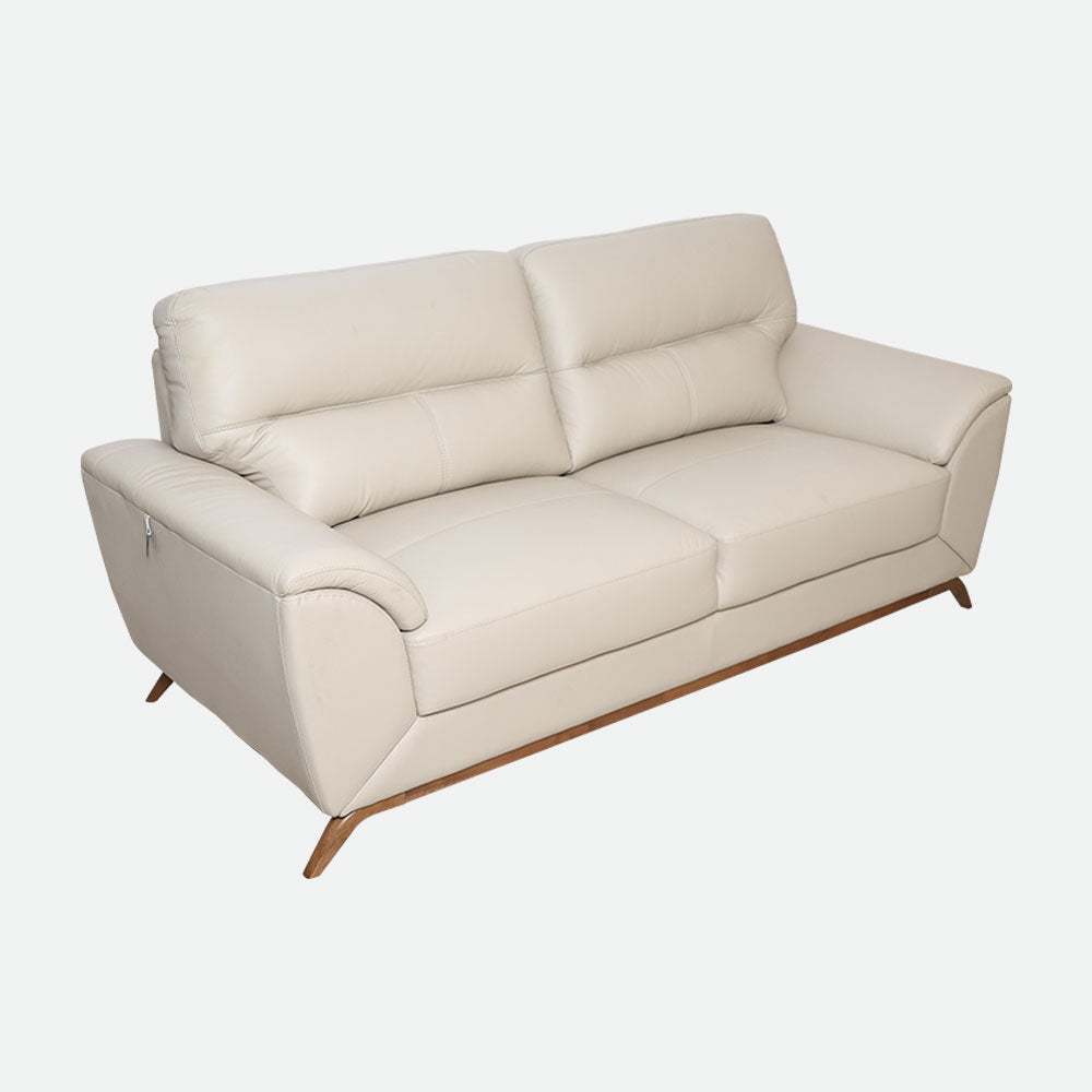 MAARK LEATHER SOFA SET (3+2+1) 9496 CREAM COLOUR HT