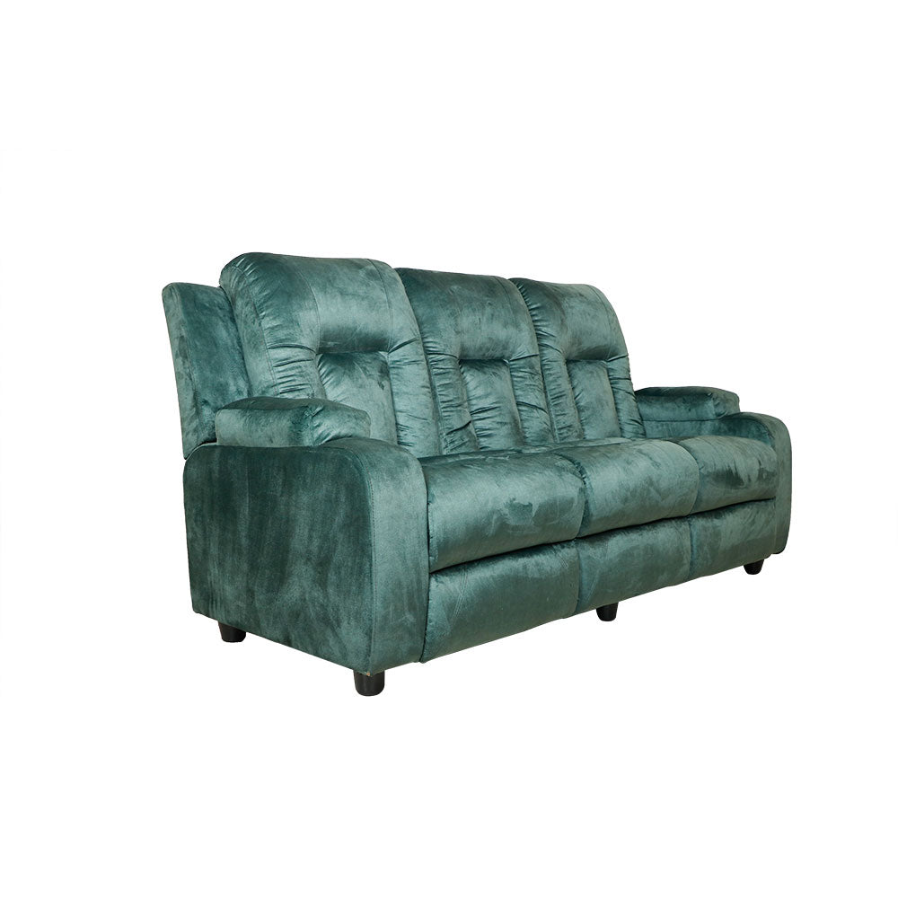 MAARK FABRIC THREE SEATER SOFA AMERICAN GREEN COLOUR