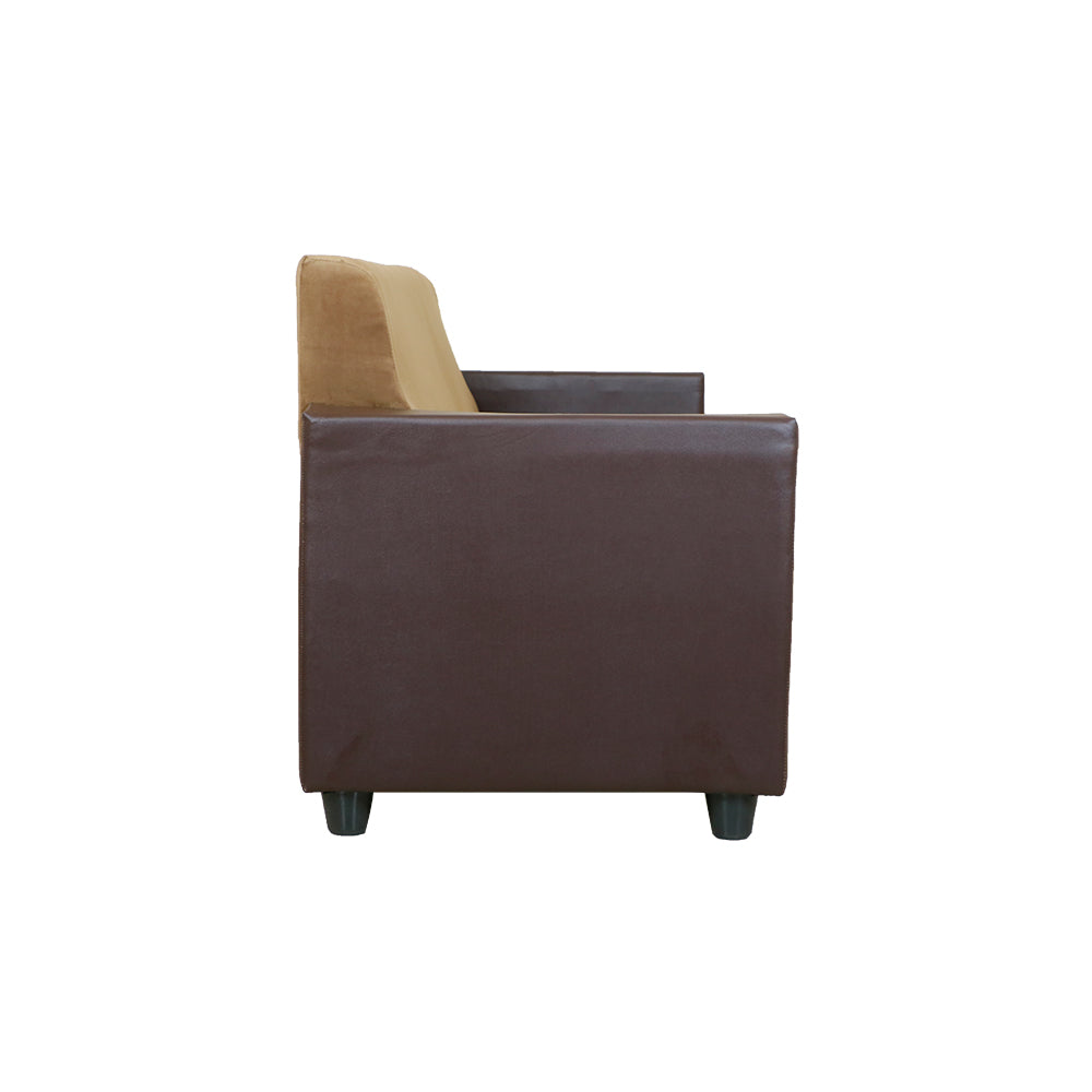 MAARK FABRIC THREE SEATER SOFA JEYAM BROWN COLOUR