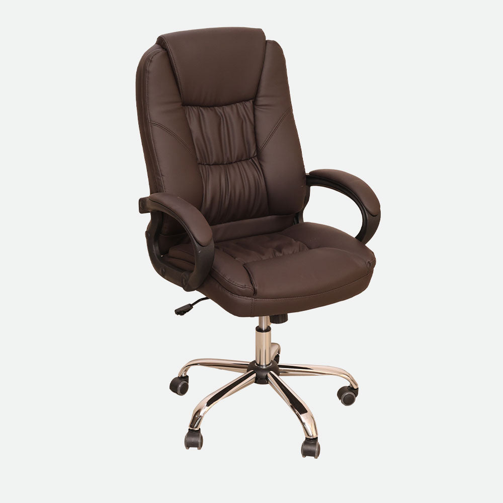 MAARK HIGH BACK OFFICE CHAIR ES 024 BROWN SS