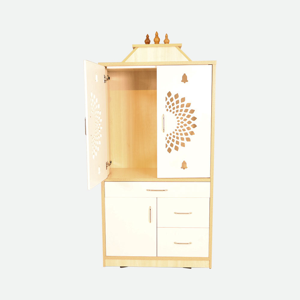 MAARK CNC SLIDING DOOR POOJA RACK 5 * 2.5 WITH KALASAM
