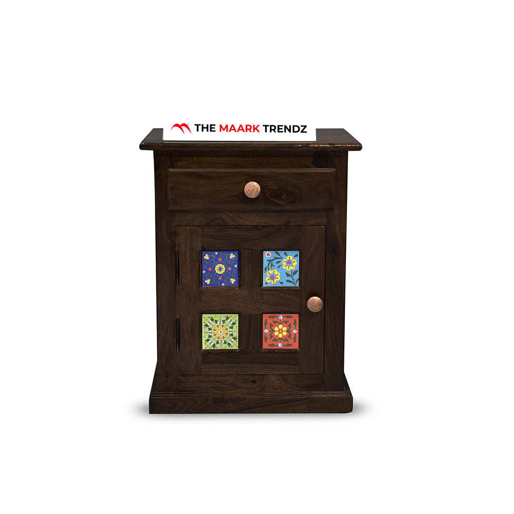 MAARK SHEESHAM WOOD NIGHT STAND 7509 STONE FINISH SV