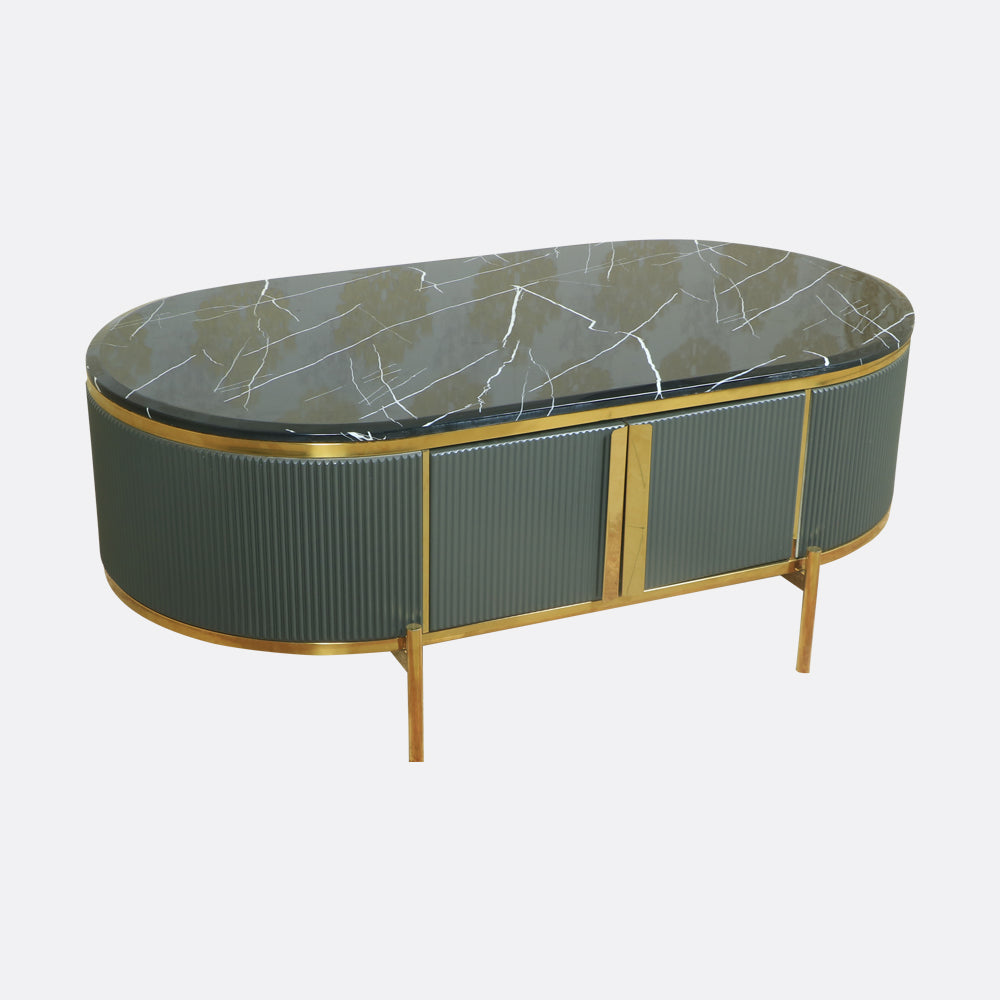 MAARK MARBLE TOP COFFEE TABLE CJ014 GRAY BLACK COLOUR HT