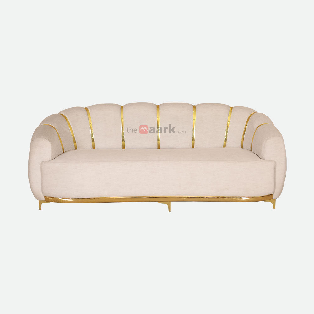 MAARK FABRIC SOFA SET (3+3+1+1+PUFFY) SUN FLOWER