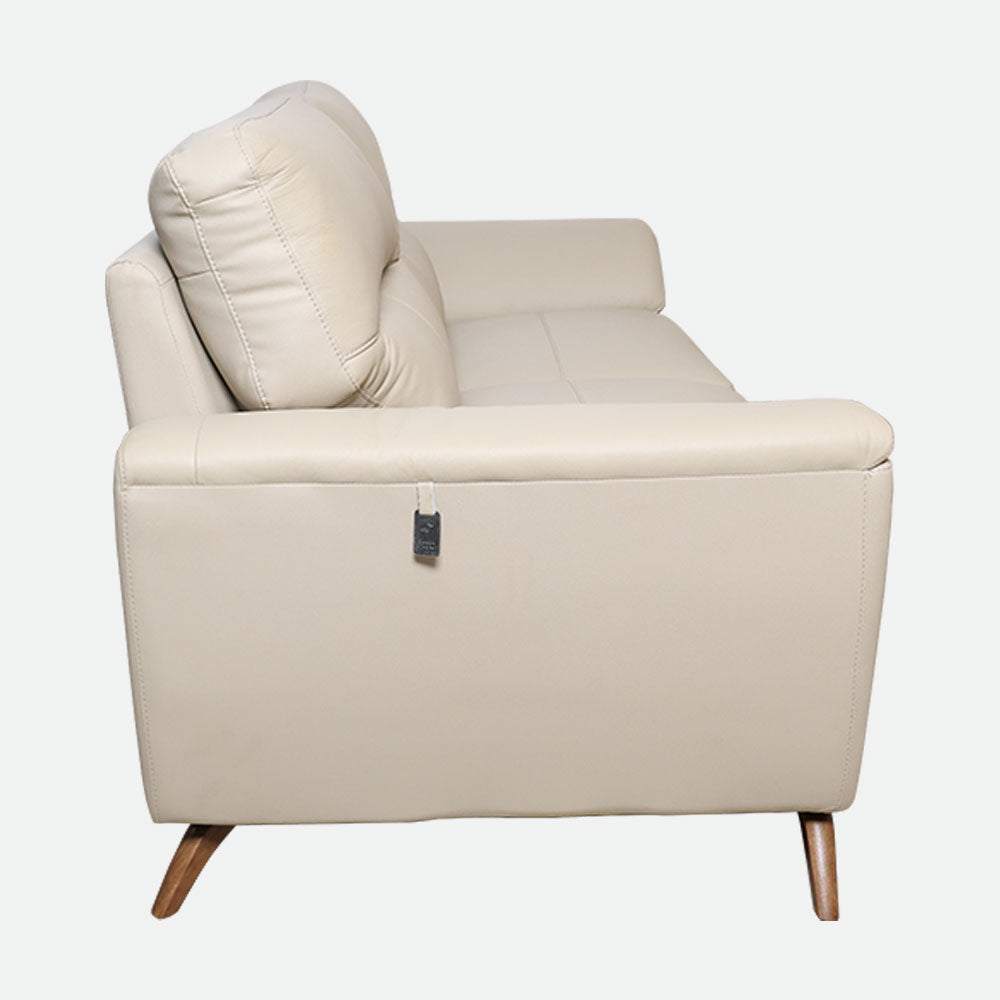 MAARK LEATHER SOFA SET (3+2+1) 9496 CREAM COLOUR HT