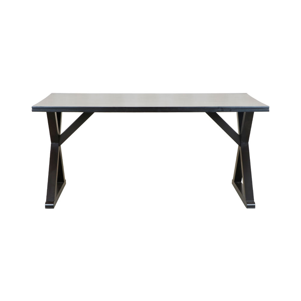 MAARK WOODEN TOP 6 SEATER DINING SET AUTUMN HT