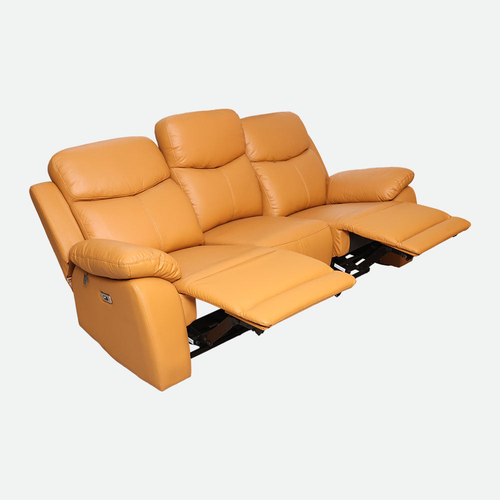 MAARK MOTORIZED RECLINER LEATHER SOFA SET (3R+2R+1R) 1406-TAN HT