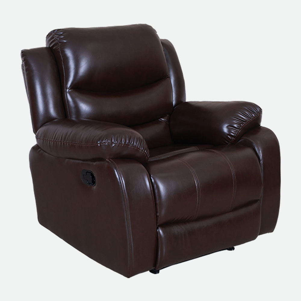 MAARK MANUAL RECLINER LEATHER SOFA SET (3+1R+1R) MAGILCHI