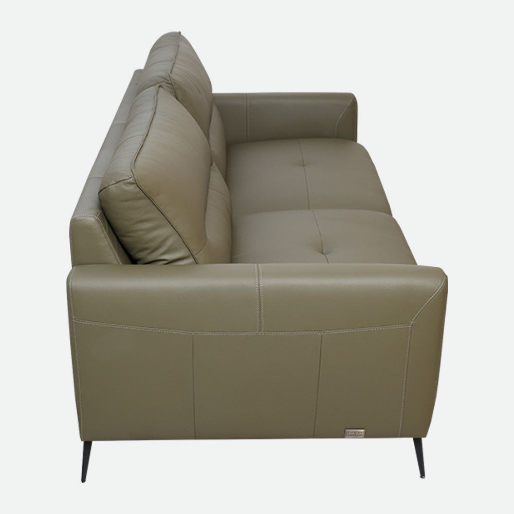 MAARK LEATHER SOFA SET (3+2) 6041 OLIVE GREEN ML