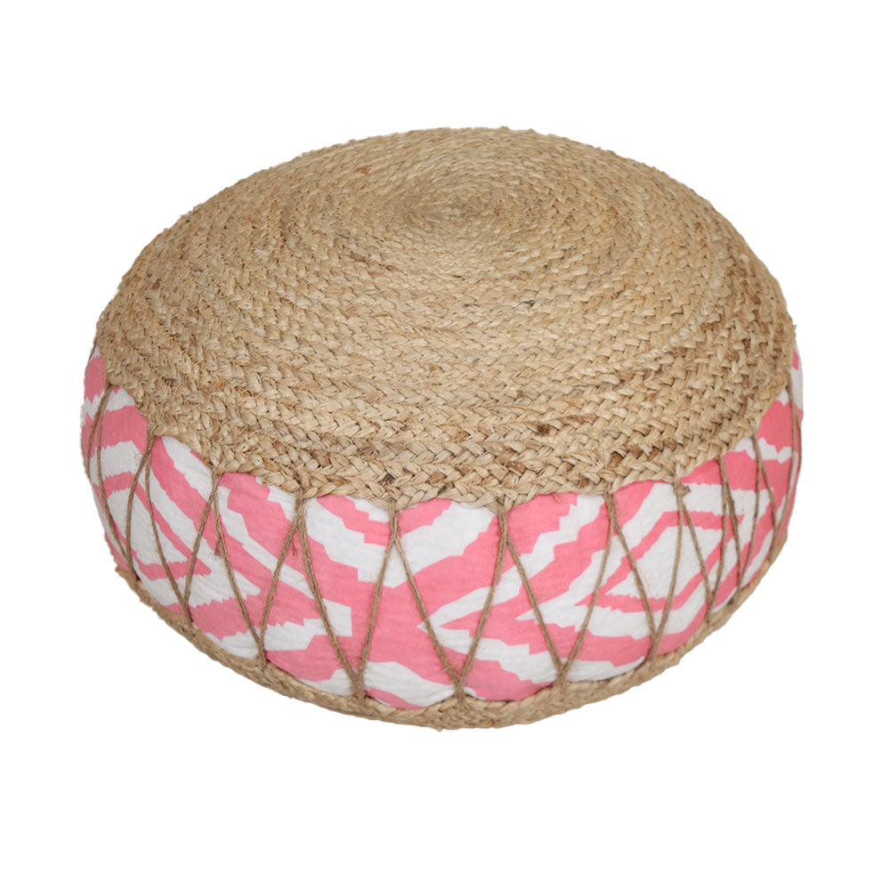 MAARK ROUND JUTE V POUF MULTI 48*48*20
