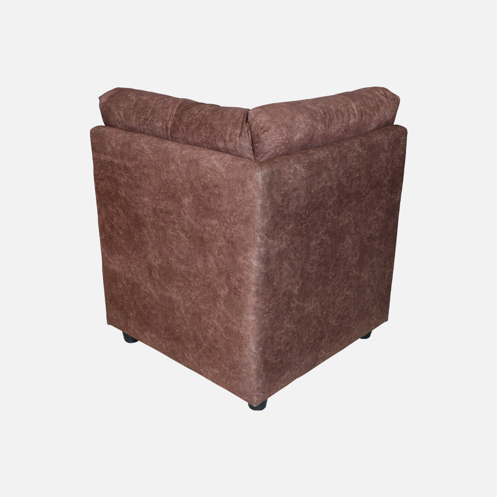 MAARK FABRIC CORNER SOFA 5 SEATER SAJINA BROWN COLOUR