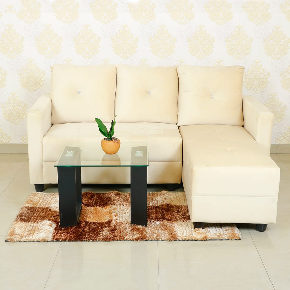 Maark Fabric Sofa Set (2+Diwan) Sadhaan Half White Colour Online India - The Maark Trendz Coimbatore