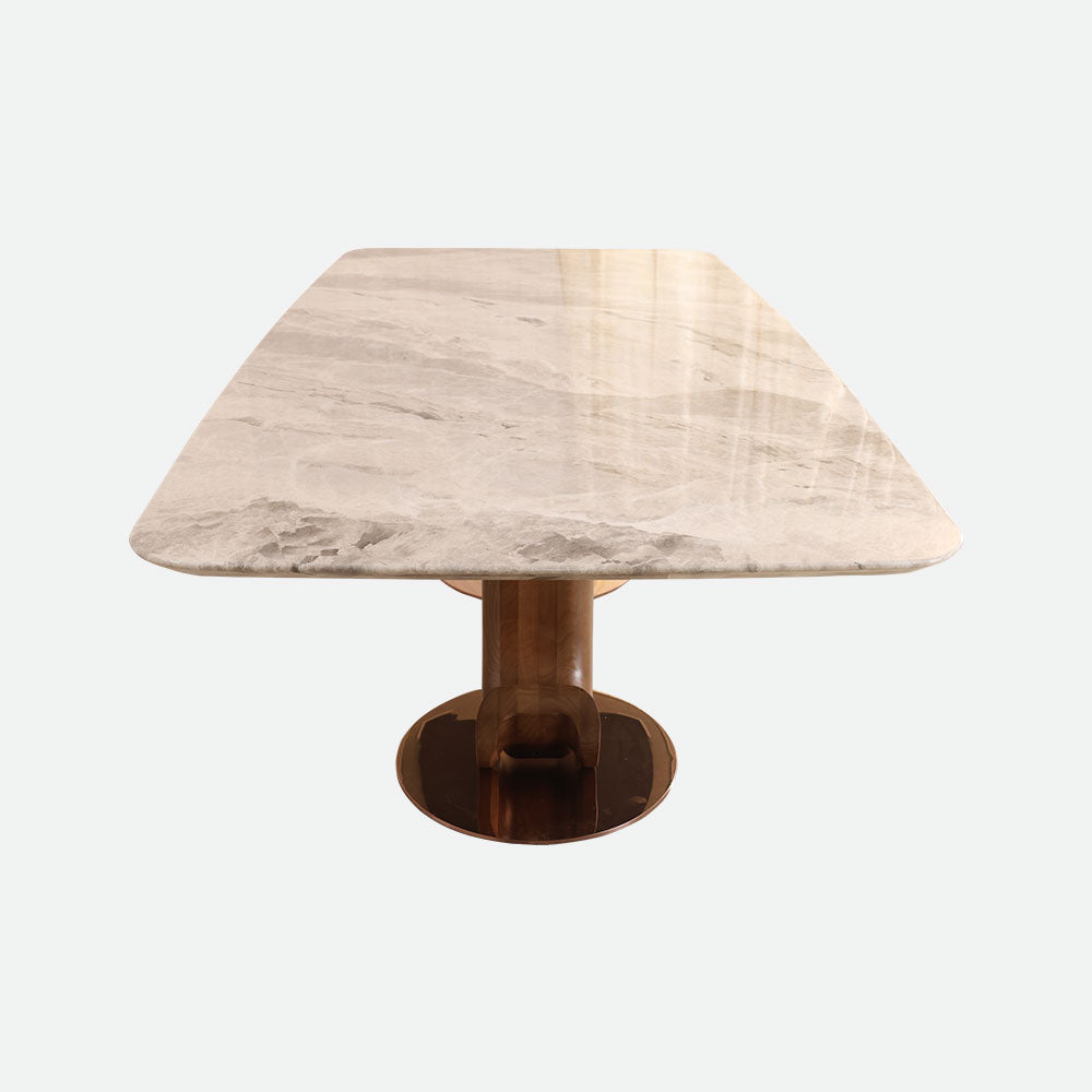 MAARK MARBLE TOP 8 SEATER DINING SET T08-6858 HT