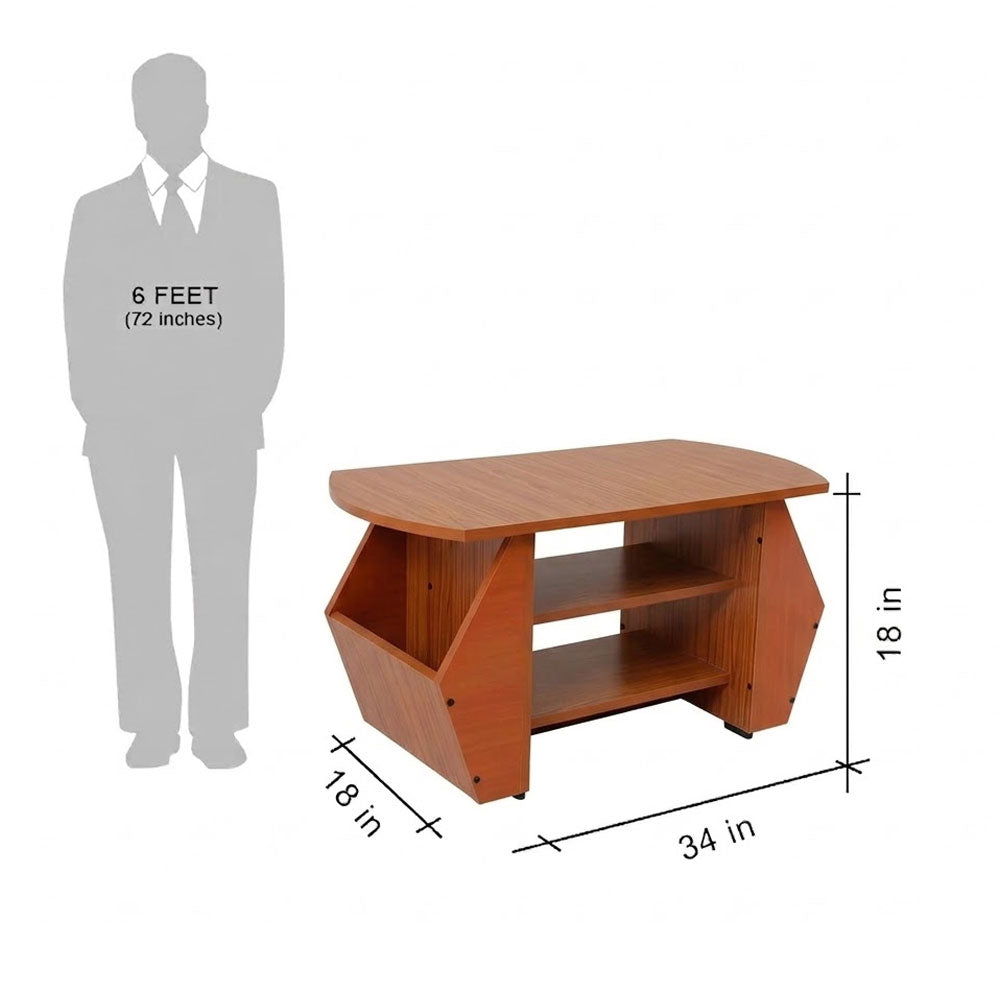 MAARK WOODEN FINISH MAGAZINE COFFEE TABLE
