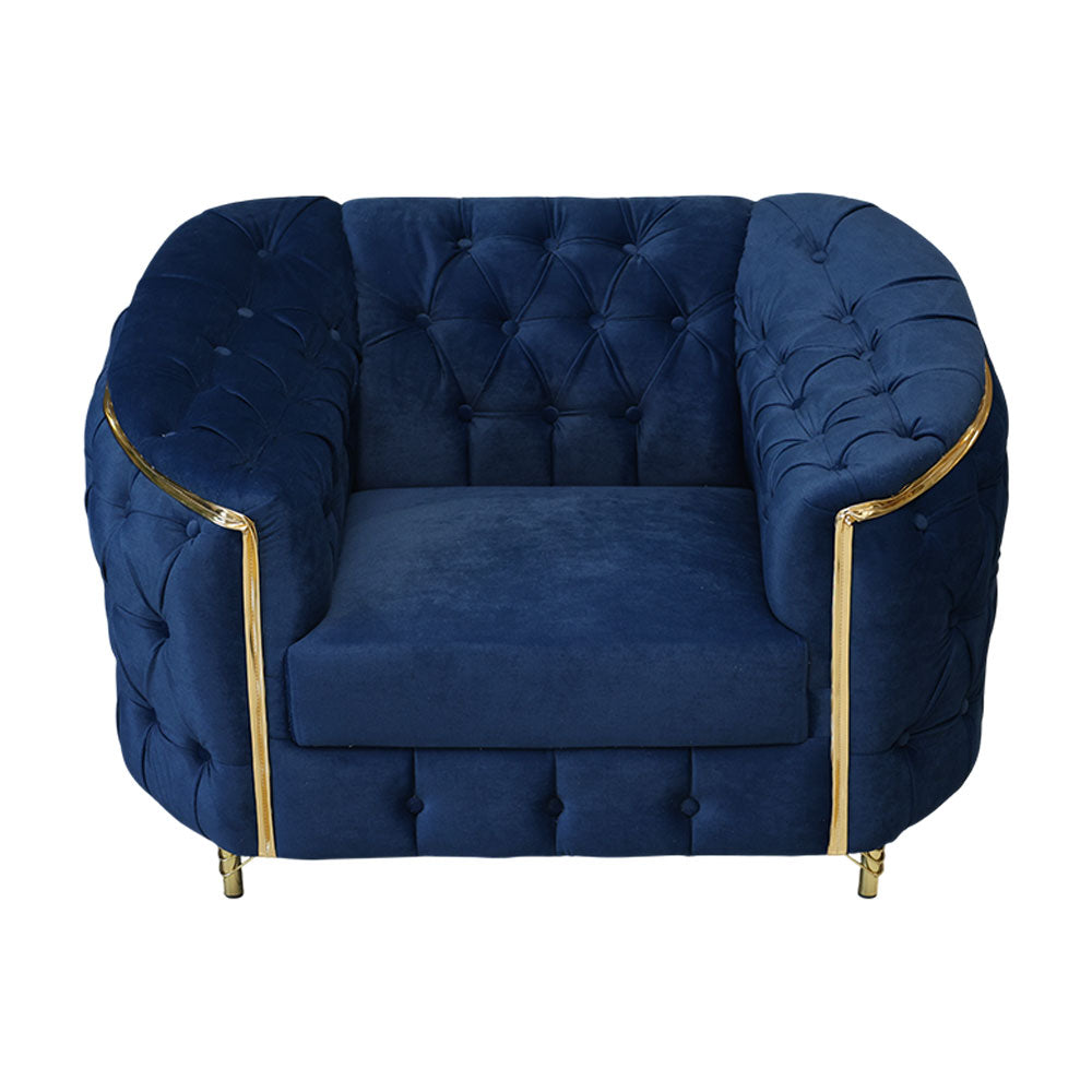 MAARK FABRIC SOFA SET (3+1+1) LUX BLUE COLOUR