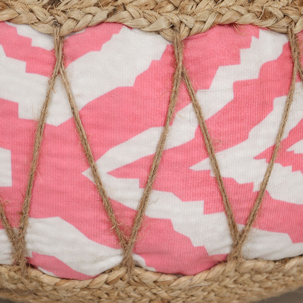 MAARK ROUND JUTE V POUF MULTI 48*48*20