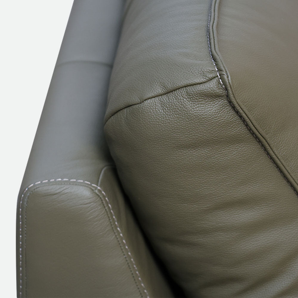 MAARK LEATHER SOFA SET (3+2) 6041 OLIVE GREEN ML