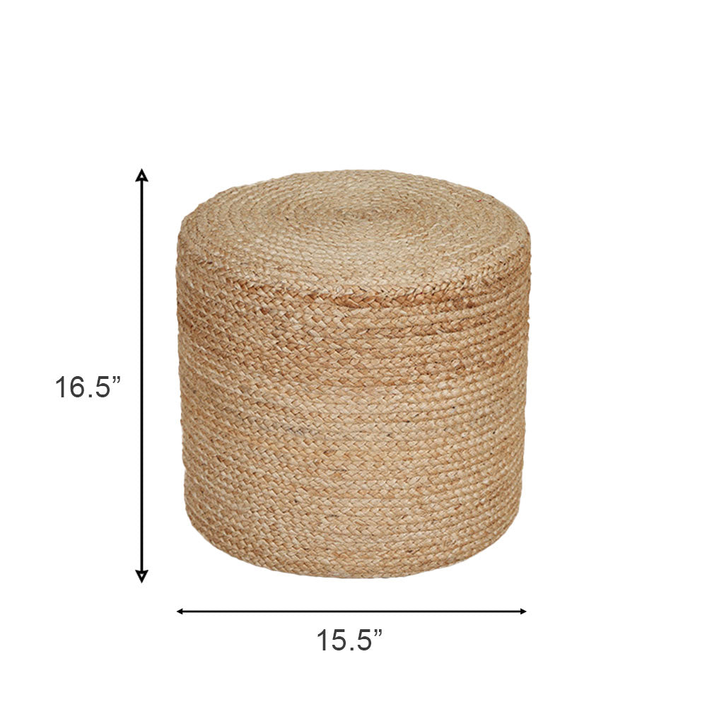 MAARK ROUND JUTE POUF BEIGE 40*40*40