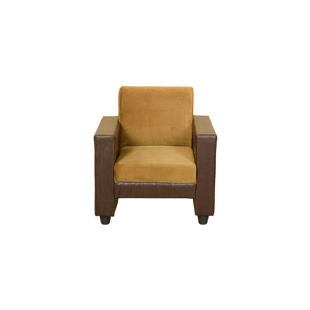 MAARK FABRIC SINGLE SEATER SOFA JEYAM BROWN COLOUR