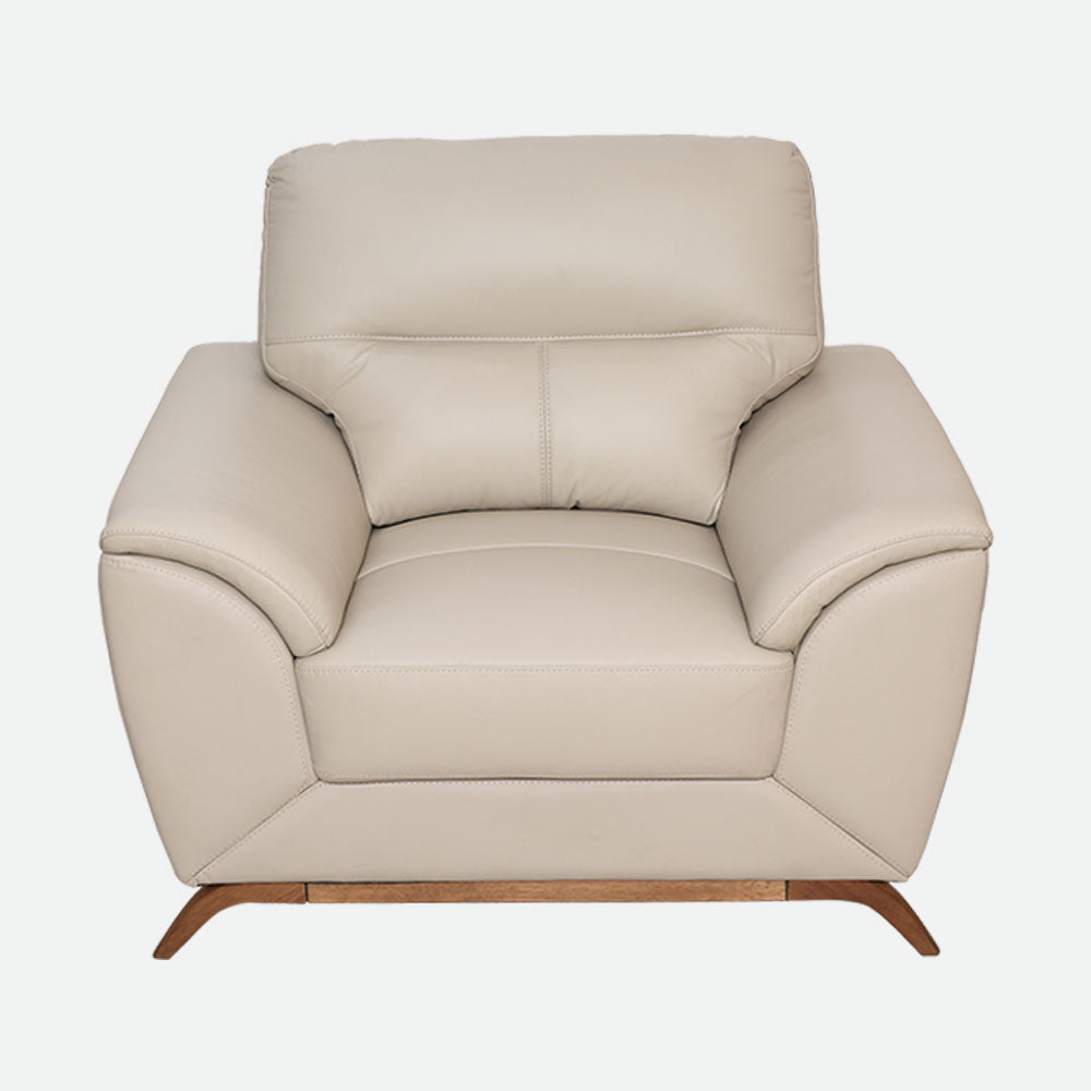 MAARK LEATHER SOFA SET (3+2+1) 9496 CREAM COLOUR HT