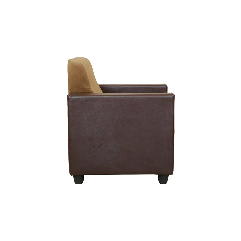 MAARK FABRIC SINGLE SEATER SOFA JEYAM BROWN COLOUR