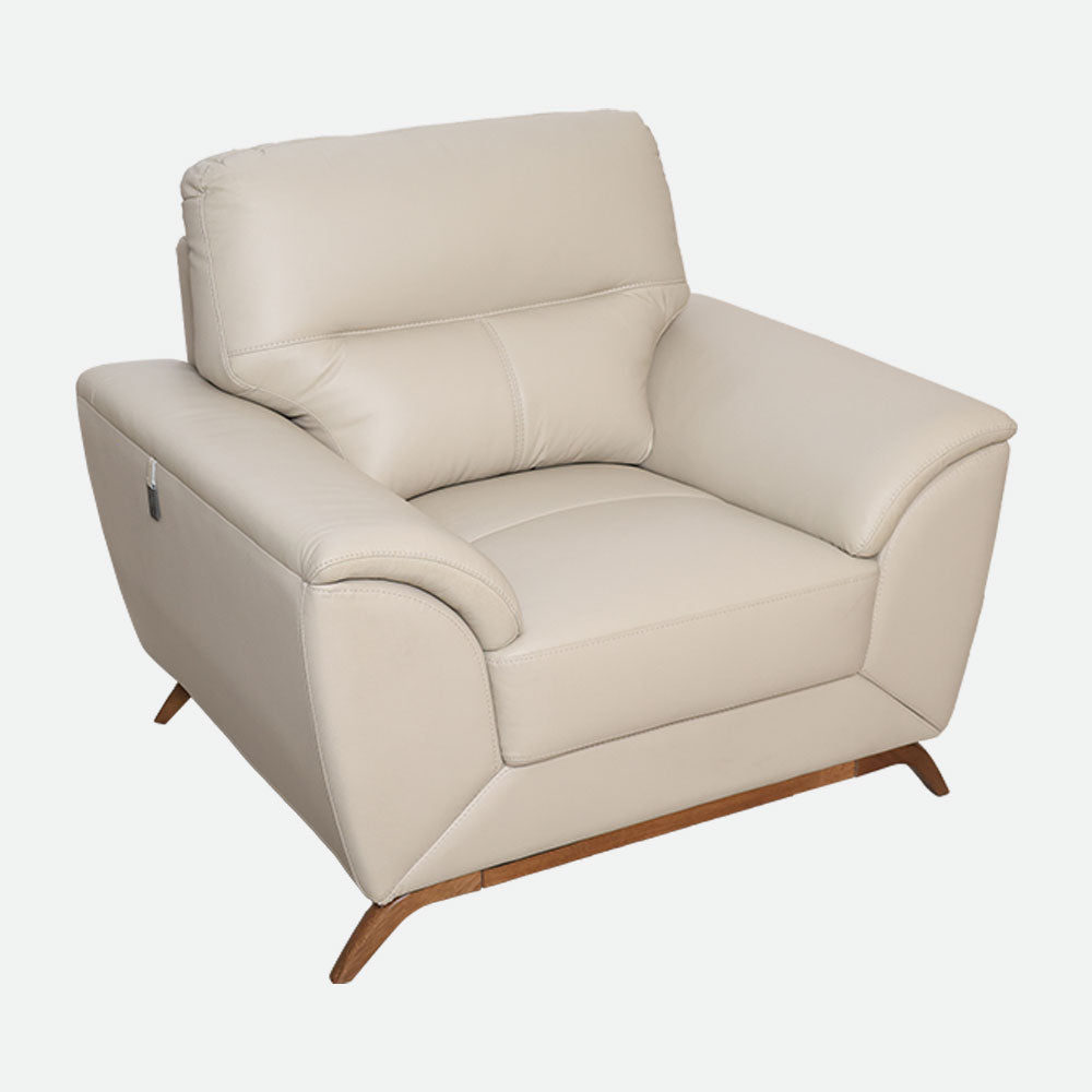 MAARK LEATHER SOFA SET (3+2+1) 9496 CREAM COLOUR HT