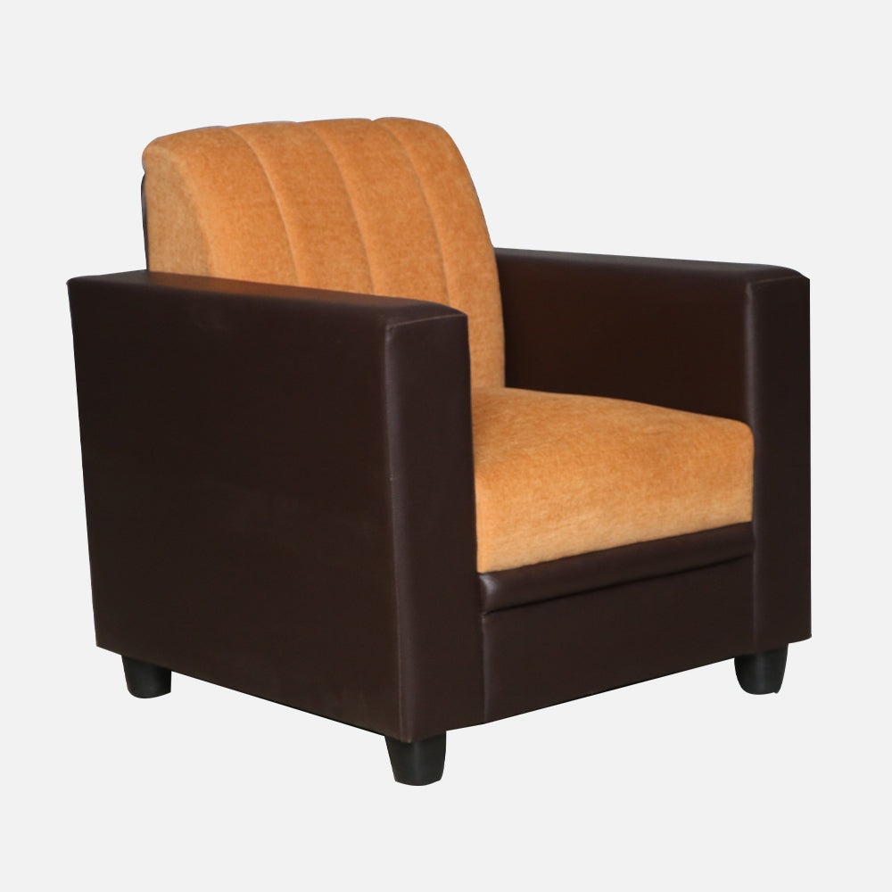 MAARK FABRIC SOFA SET (3+1+1) HACKSAW ORANGE COLOUR