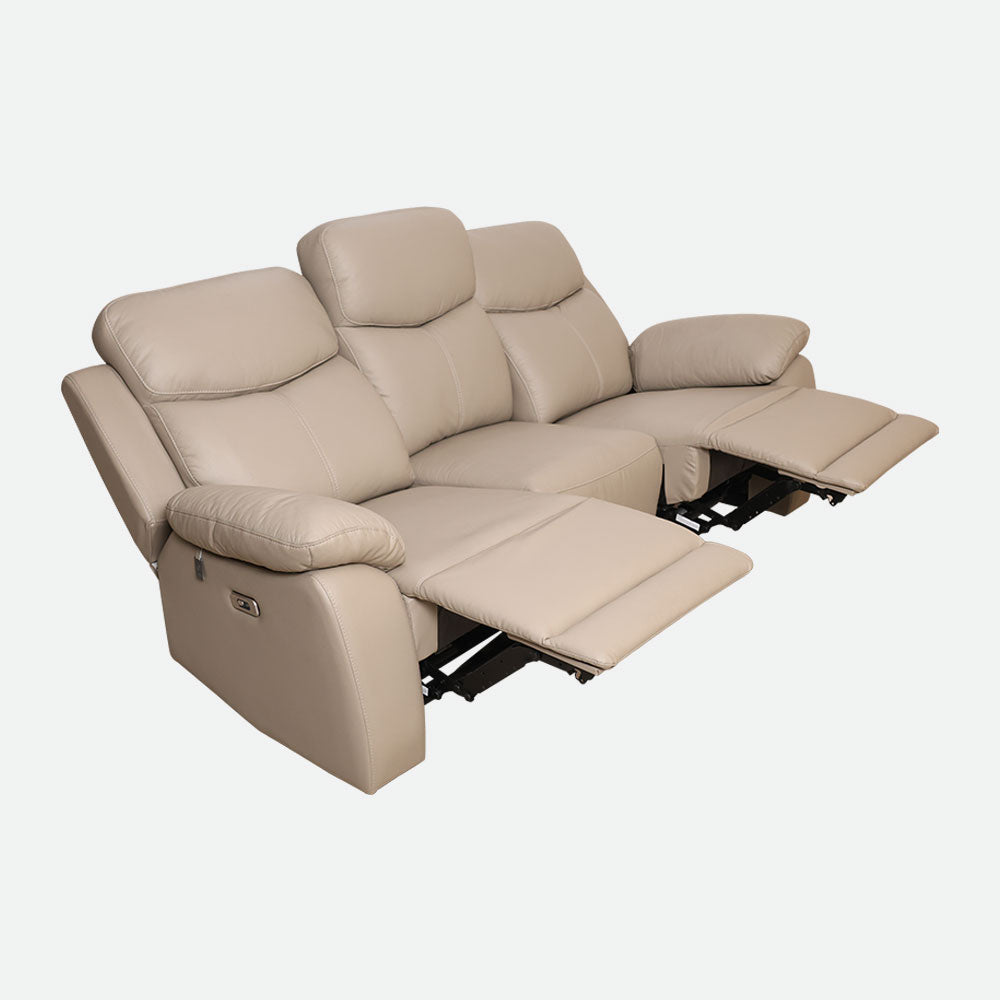 MAARK MOTORIZED RECLINER LEATHER SOFA SET (3R+2R) 1406-COFFEE HT