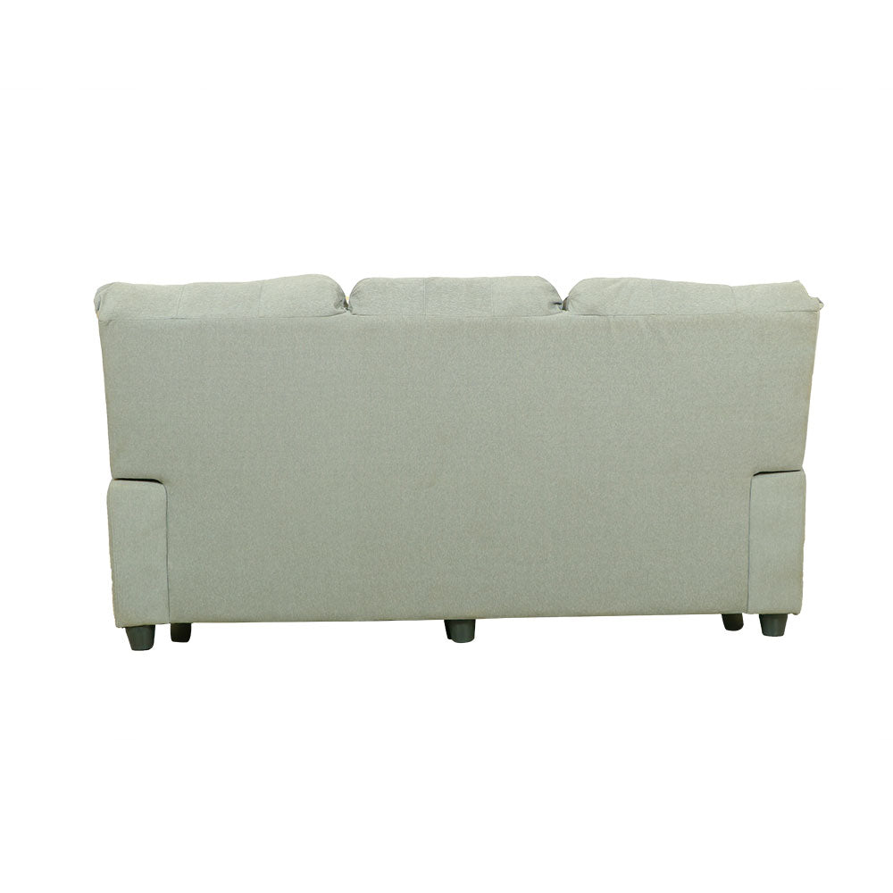 MAARK MANUAL RECLINER FABRIC SOFA SET (3+1R+1R) PRAKASAM GRAY COLOUR