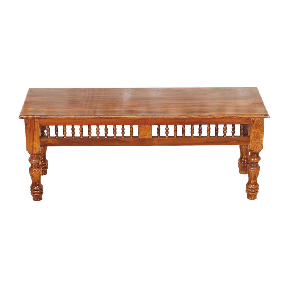 MAARK SHEESHAM WOOD 6 SEATER DINING SET (5.25*3) 1131 NATURAL FINISH SV