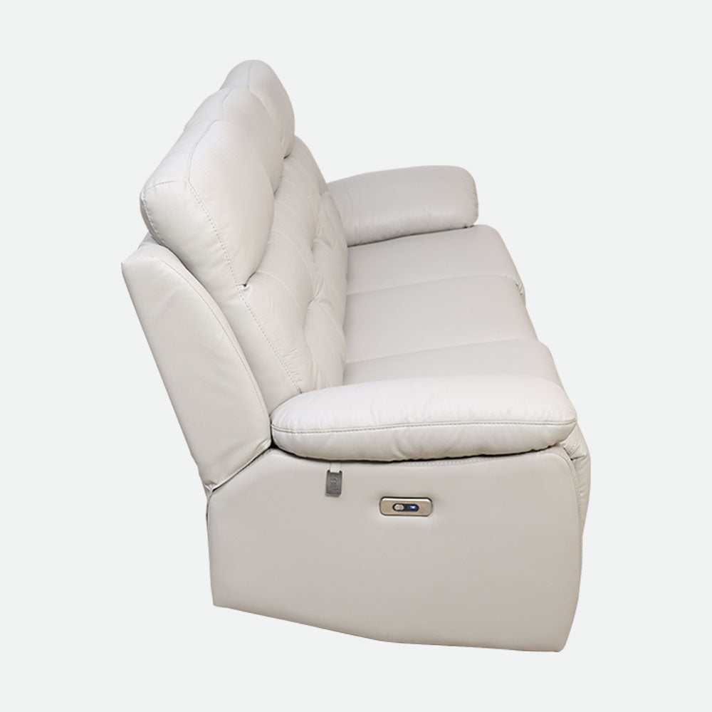 MAARK MOTORIZED RECLINER LEATHER SOFA SET 3R+2R+1R 1407-9692-L. GRAY HT