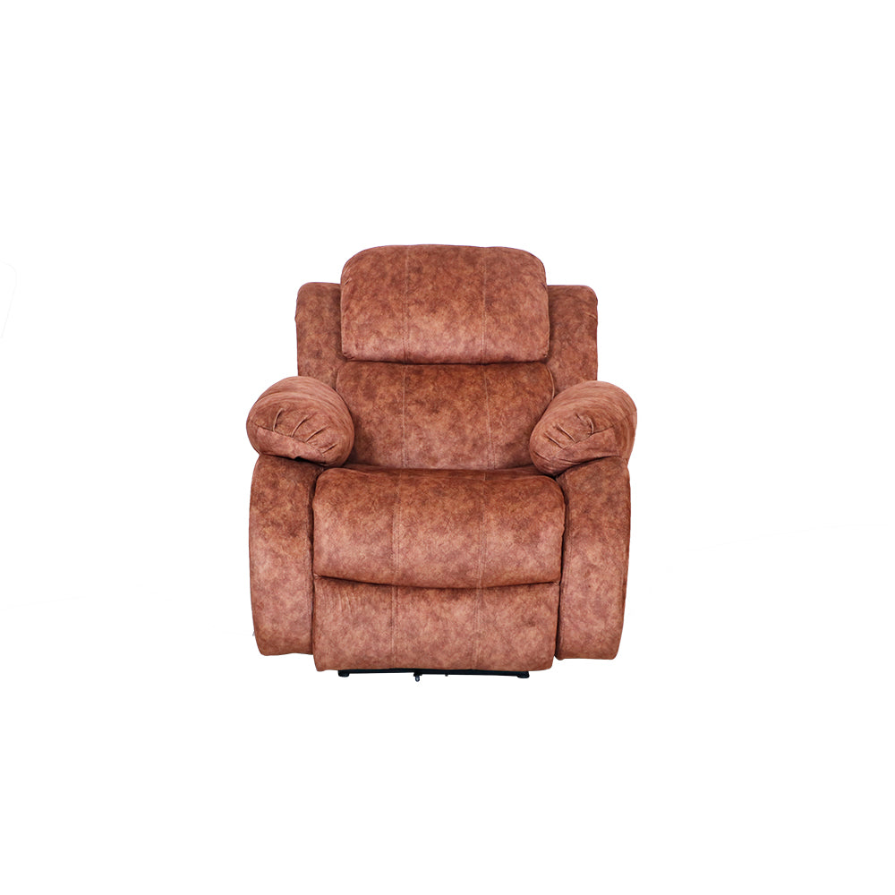 MAARK MOTORIZED RECLINER FABRIC SOFA SET (3+1R+1R) BROWN COLOUR