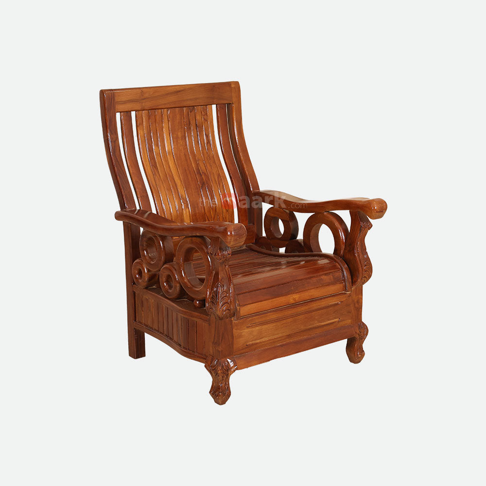 MAARK WOODEN SOFA SET (3+1+1) S-32 WCF