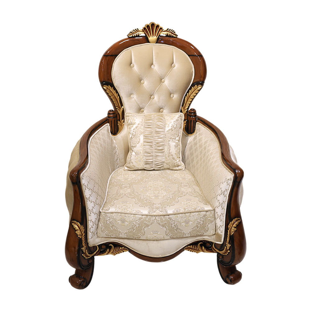 MAARK PALACE SOFA SET (3+2+2+1+1)WHITE GOLD BF