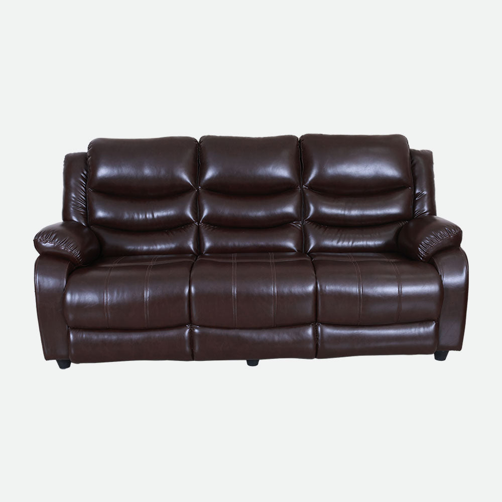 MAARK MANUAL RECLINER LEATHER SOFA SET (3+1R+1R) MAGILCHI