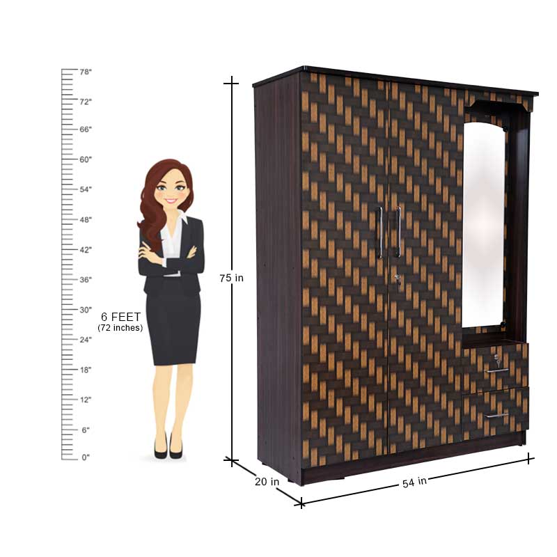 MAARK 3 DOOR WARDROBE TF WITH DRESSER