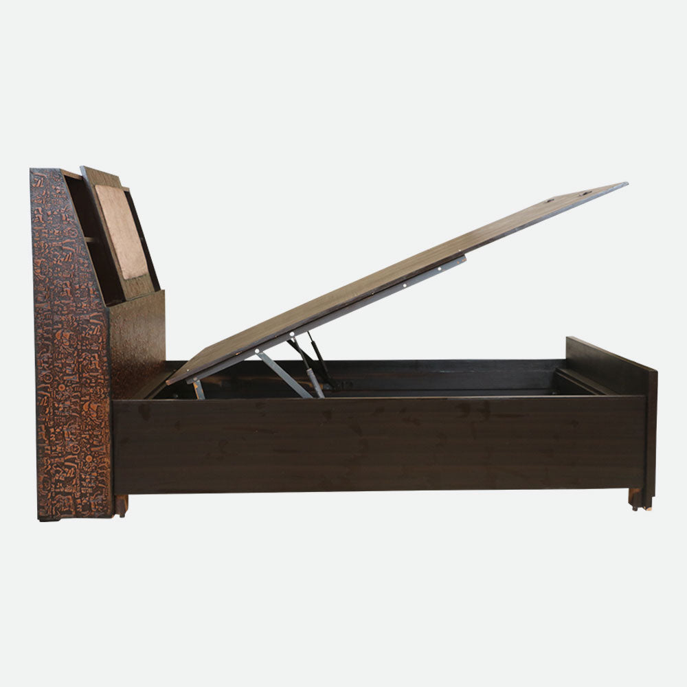 MAARK DOUBLE BED WITH CUSHION STORAGE (4*6.25) MAESTRO CUSTOMIZED