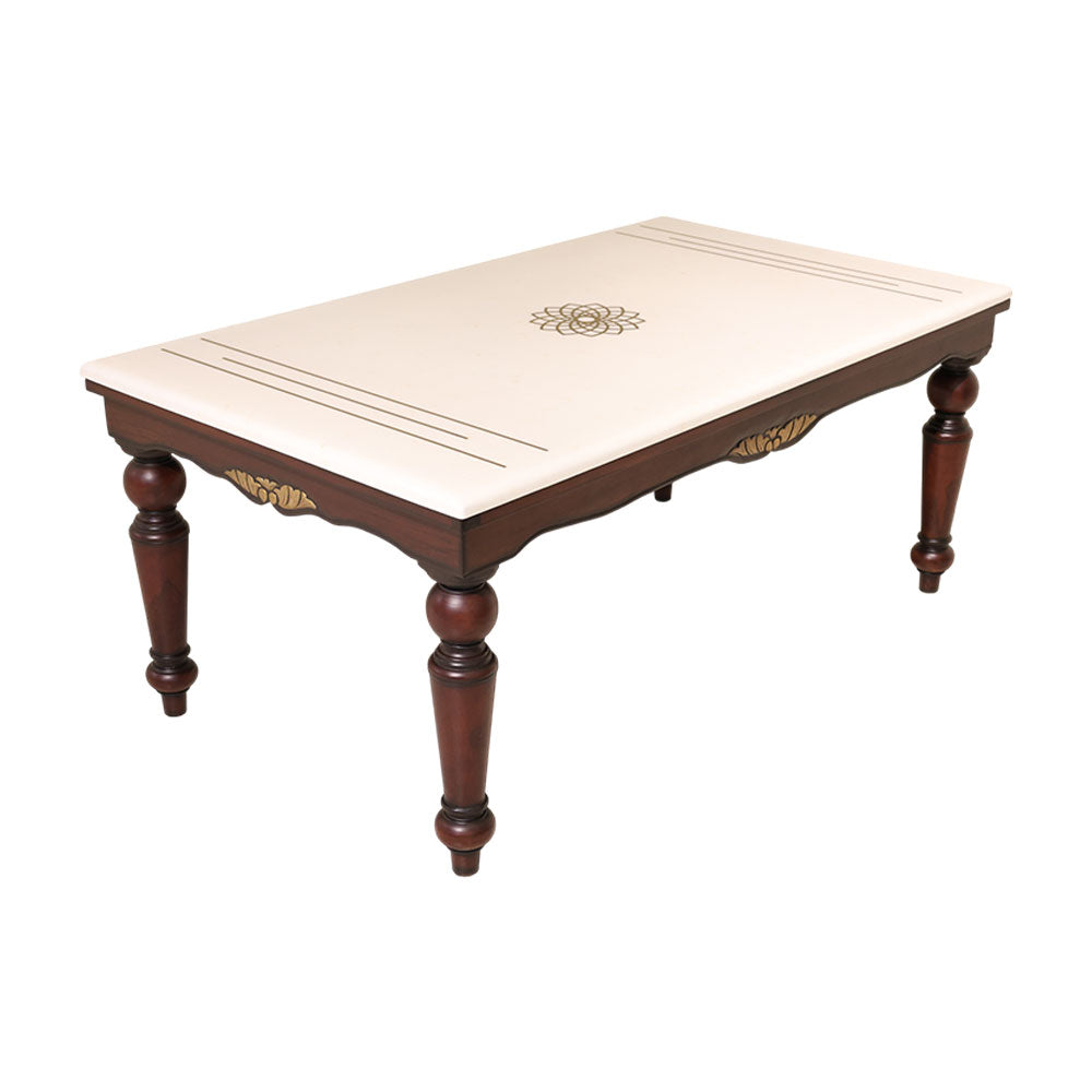 MAARK MARBLE TOP 6 SEATER DINING SET 6002 TD