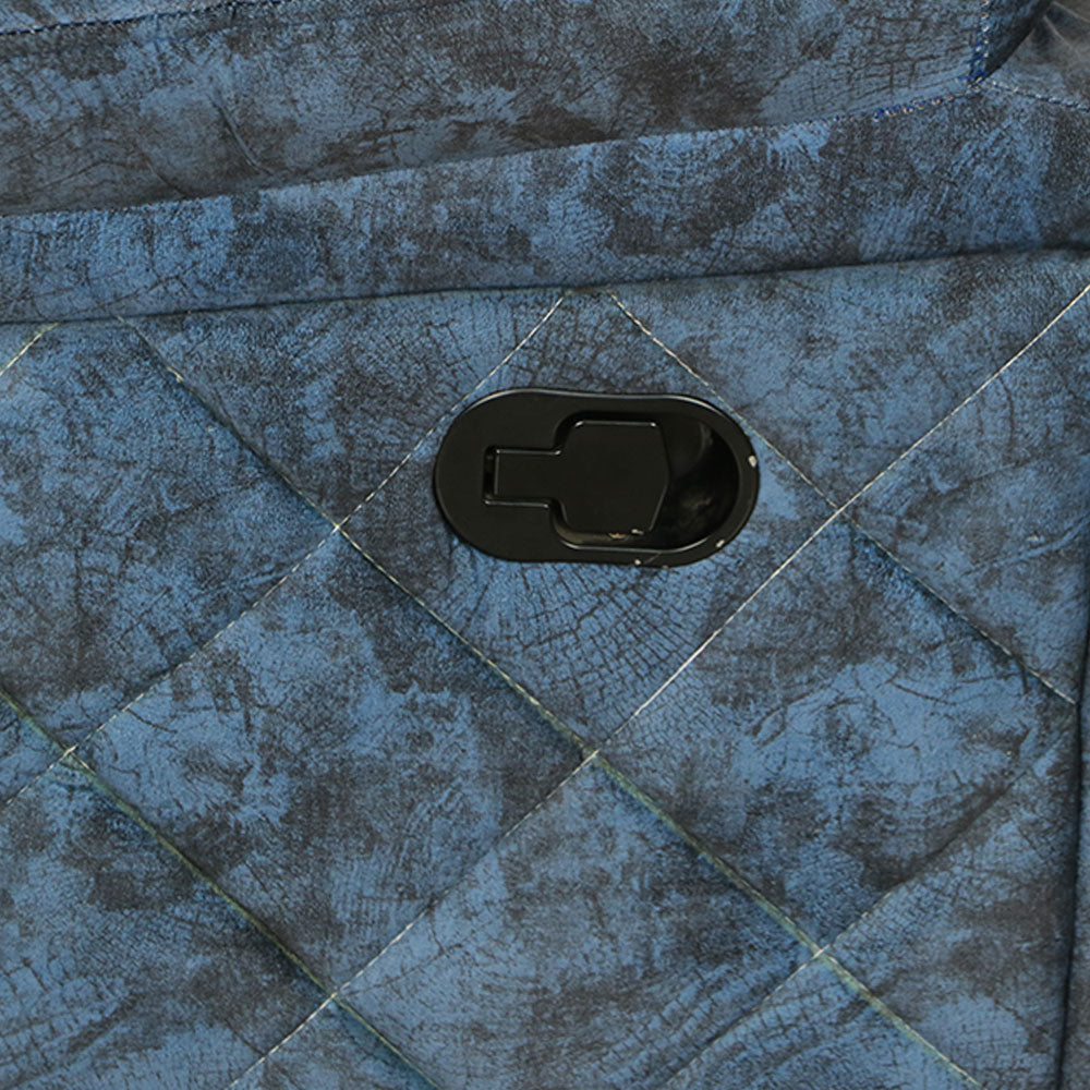 MAARK MANUAL RECLINER FABRIC SOFA SINGLE SEATER PISTHA BLUE COLOUR