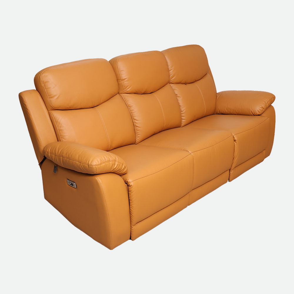 MAARK MOTORIZED RECLINER LEATHER SOFA SET (3R+2R+1R) 1406-TAN HT