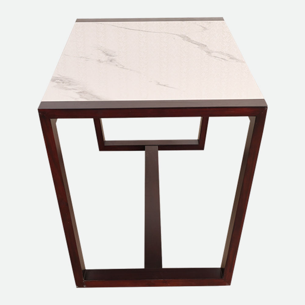 MAARK MARBLE TOP 4 SEATER DINING SET 4.75*3 (1+2+BENCH) WILLOW TT