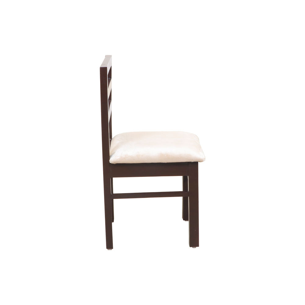MAARK WOODEN TOP 6 SEATER DINING SET (5*3) STARTER WALNUT COLOUR