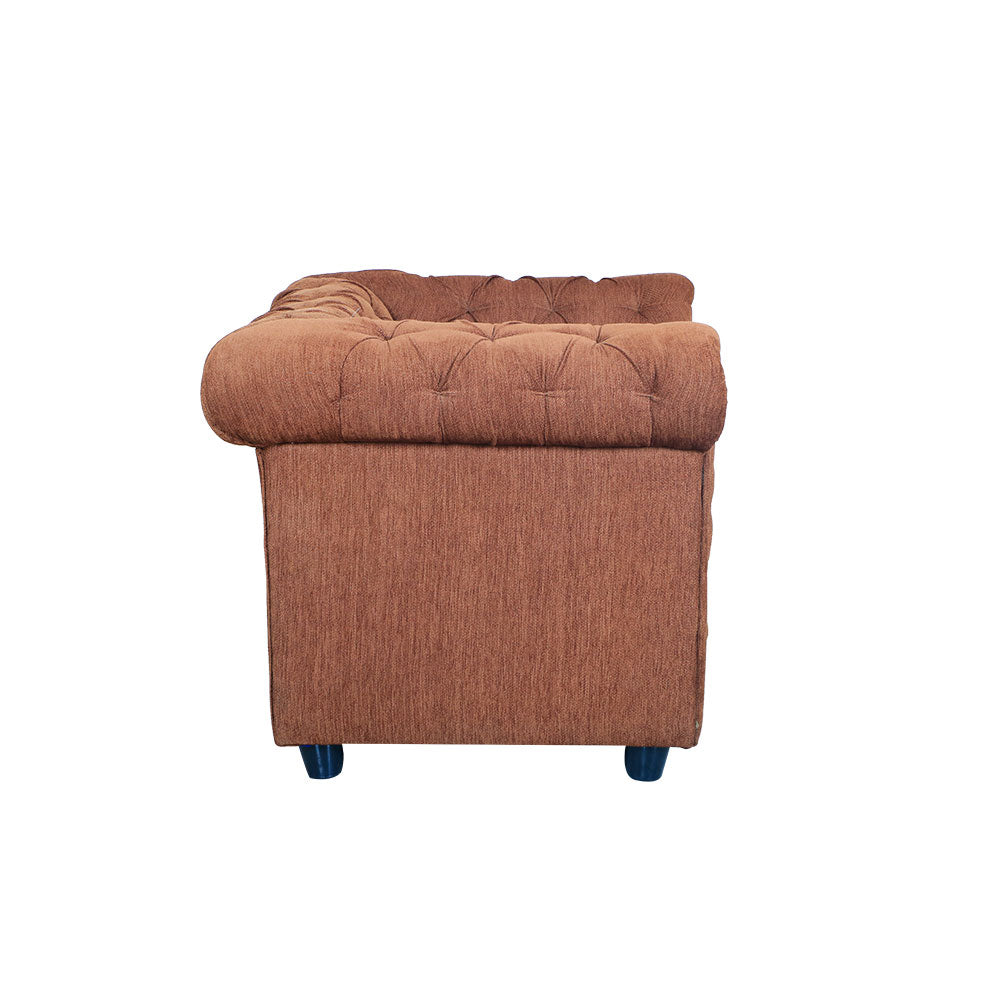 MAARK FABRIC SINGLE SEATER SOFA CHESTER BROWN COLOUR
