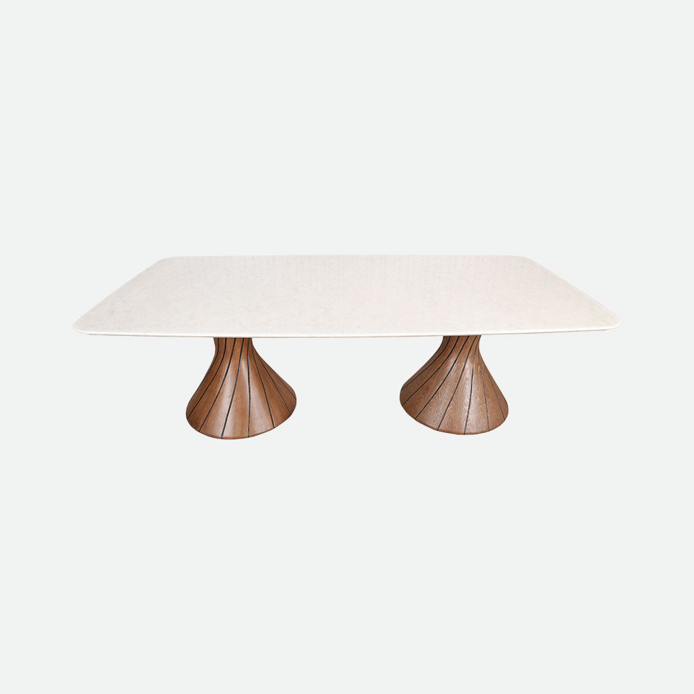 MAARK MARBLE TOP 8 SEATER DINING SET T08-6802B-6879 HT